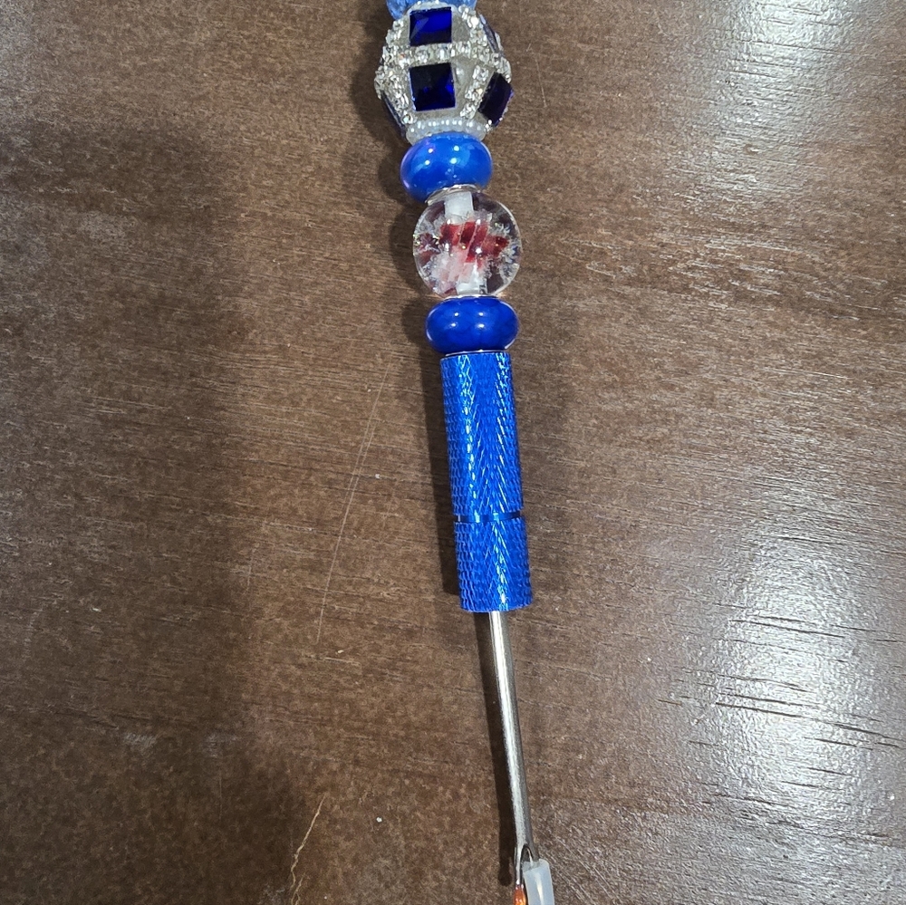 Blue and Silver Beaded Seam Ripper
